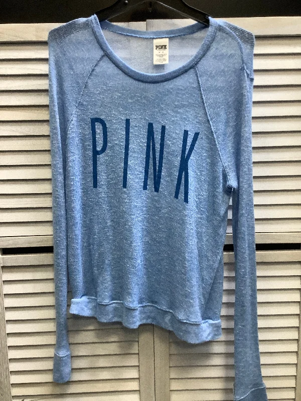 Top Long Sleeve By Pink In Blue, Size: M