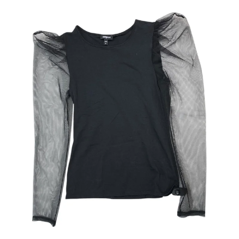 Top Long Sleeve By Express In Black, Size: S