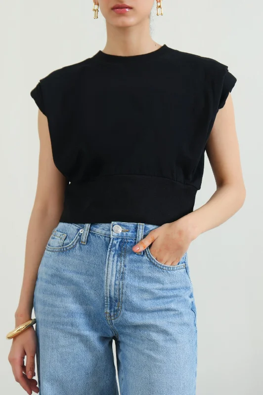 CROPPED SHOULDER TEE