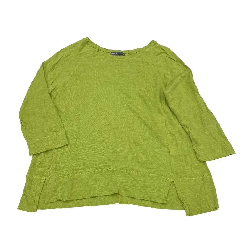 GREEN TOP 3/4 SLEEVE by ELLIOTT LAUREN Size:S