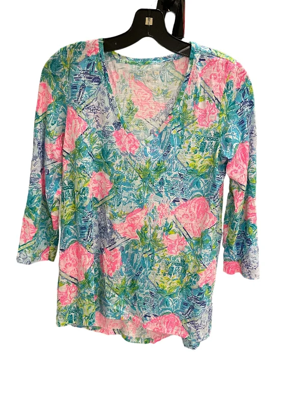 Top 3/4 Sleeve By Lilly Pulitzer In Multi-colored, Size: S