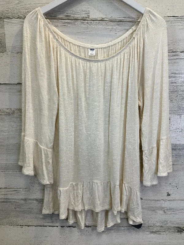 Top 3/4 Sleeve By Old Navy In Cream, Size: M