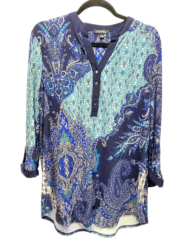 Top 3/4 Sleeve By Roz And Ali In Paisley Print, Size: L